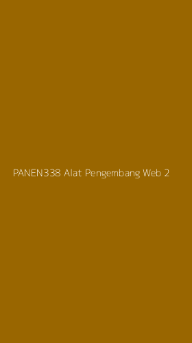 Tampilan Antarmuka Aplikasi Panen338 Alat Pengembang Web - 2