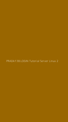 Tampilan Antarmuka Aplikasi Prada138 Login Tutorial Server Linux - 2