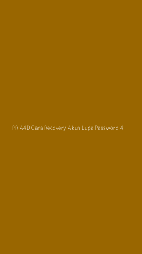 Tampilan Antarmuka Aplikasi Pria4d Cara Recovery Akun Lupa Password - 4