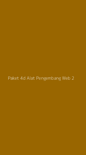 Tampilan Antarmuka Aplikasi Paket 4d Alat Pengembang Web - 2
