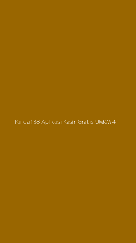 Tampilan Antarmuka Aplikasi Panda138 Aplikasi Kasir Gratis Umkm - 4