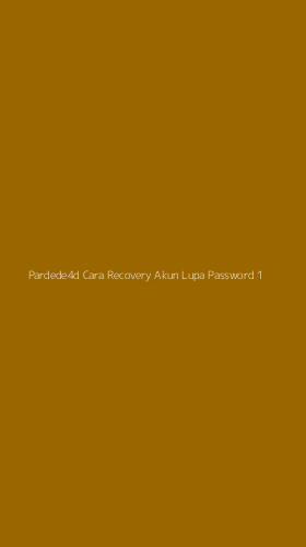 Tampilan Antarmuka Aplikasi Pardede4d Cara Recovery Akun Lupa Password - 1