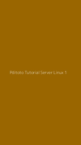 Tampilan Antarmuka Aplikasi Pditoto Tutorial Server Linux - 1