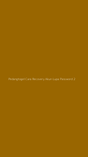Tampilan Antarmuka Aplikasi Pedangtogel Cara Recovery Akun Lupa Password - 2