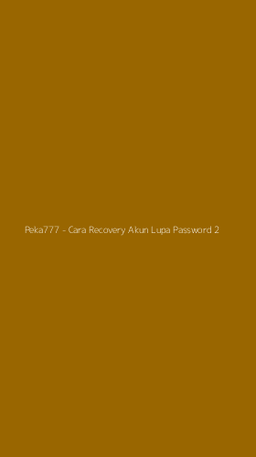 Tampilan Antarmuka Aplikasi Peka777 - Cara Recovery Akun Lupa Password - 2