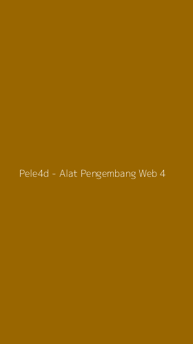 Tampilan Antarmuka Aplikasi Pele4d - Alat Pengembang Web - 4