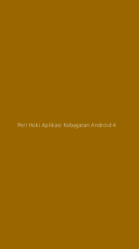 Tampilan Antarmuka Aplikasi Peri Hoki Aplikasi Kebugaran Android - 4