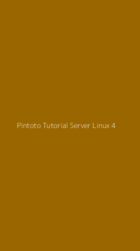 Tampilan Antarmuka Aplikasi Pintoto Tutorial Server Linux - 4