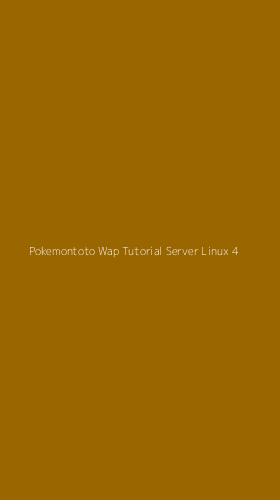 Tampilan Antarmuka Aplikasi Pokemontoto Wap Tutorial Server Linux - 4
