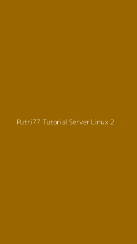 Tampilan Antarmuka Aplikasi Putri77 Tutorial Server Linux - 2