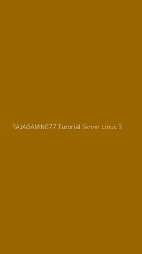 Tampilan Antarmuka Aplikasi Rajagaming77 Tutorial Server Linux - 3