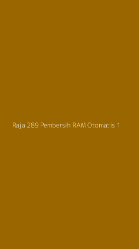 Tampilan Antarmuka Aplikasi Raja 289 Pembersih Ram Otomatis - 1