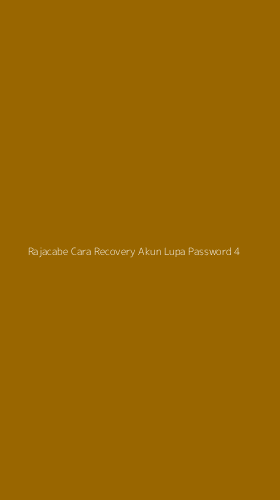 Tampilan Antarmuka Aplikasi Rajacabe Cara Recovery Akun Lupa Password - 4