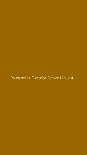 Tampilan Antarmuka Aplikasi Rajagaming Tutorial Server Linux - 4
