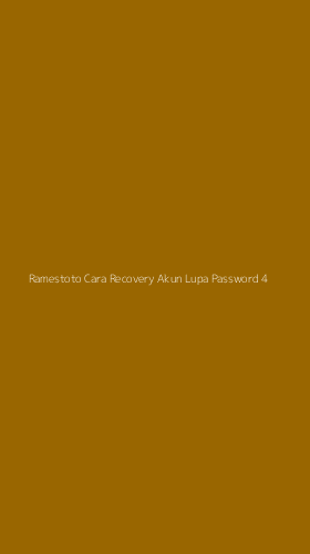 Tampilan Antarmuka Aplikasi Ramestoto Cara Recovery Akun Lupa Password - 4