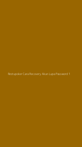 Tampilan Antarmuka Aplikasi Restupoker Cara Recovery Akun Lupa Password - 1