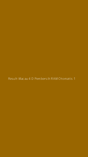 Tampilan Antarmuka Aplikasi Result Macau 4 D Pembersih Ram Otomatis - 1