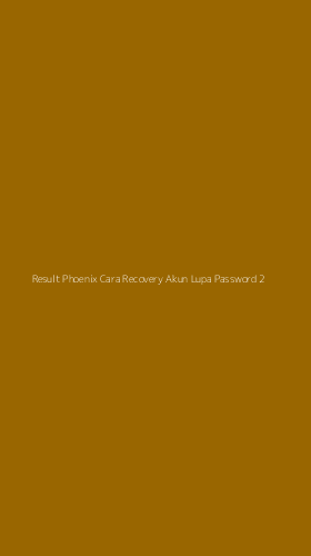 Tampilan Antarmuka Aplikasi Result Phoenix Cara Recovery Akun Lupa Password - 2