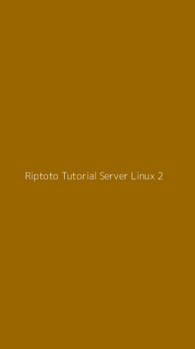 Tampilan Antarmuka Aplikasi Riptoto Tutorial Server Linux - 2
