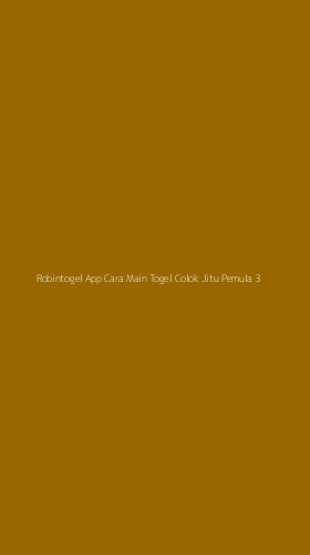 Tampilan Antarmuka Aplikasi Robintogel App Cara Main Togel Colok Jitu Pemula - 3