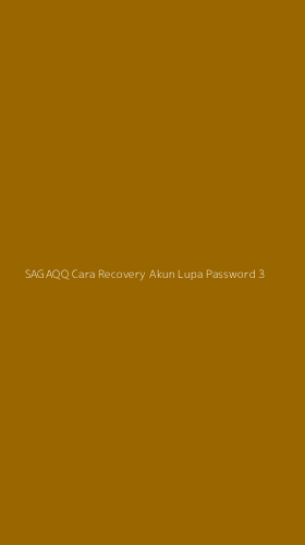 Tampilan Antarmuka Aplikasi Sagaqq Cara Recovery Akun Lupa Password - 3