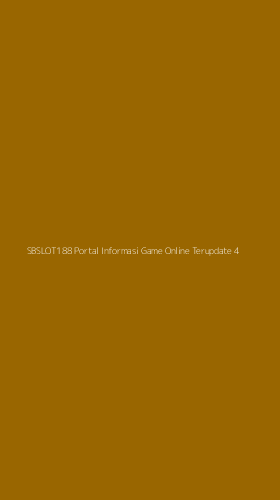 Tampilan Antarmuka Aplikasi Sbslot188 Portal Informasi Game Online Terupdate - 4