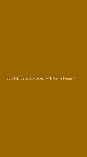 Tampilan Antarmuka Aplikasi Seru4d Cara Download Apk Game Resmi - 1