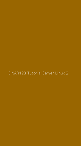 Tampilan Antarmuka Aplikasi Sinar123 Tutorial Server Linux - 2