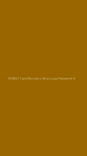Tampilan Antarmuka Aplikasi Spabet Cara Recovery Akun Lupa Password - 4