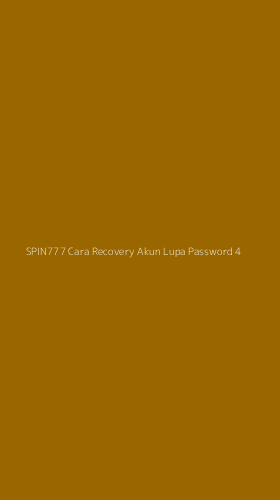 Tampilan Antarmuka Aplikasi Spin777 Cara Recovery Akun Lupa Password - 4