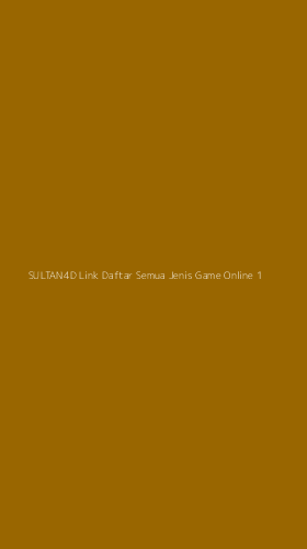 Tampilan Antarmuka Aplikasi Sultan4d Link Daftar Semua Jenis Game Online - 1