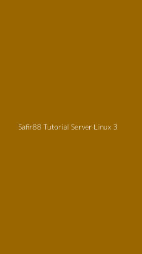 Tampilan Antarmuka Aplikasi Safir88 Tutorial Server Linux - 3