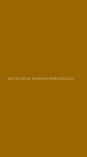 Tampilan Antarmuka Aplikasi Sakti33 Daftar Pembersih Ram Otomatis - 4