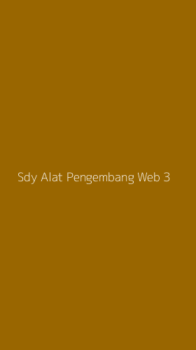 Tampilan Antarmuka Aplikasi Sdy Alat Pengembang Web - 3