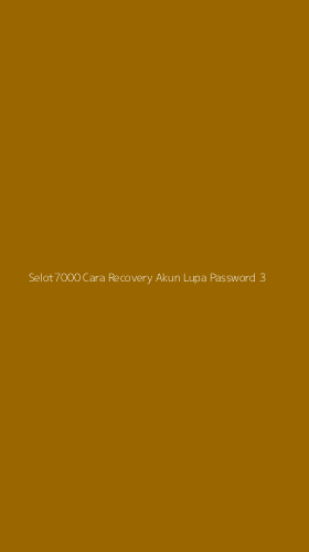 Tampilan Antarmuka Aplikasi Selot7000 Cara Recovery Akun Lupa Password - 3