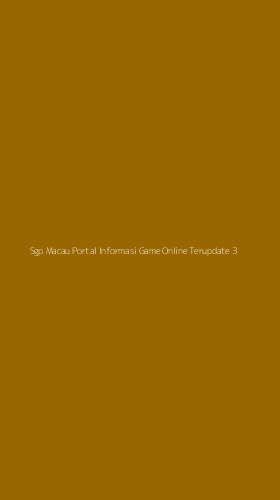 Tampilan Antarmuka Aplikasi Sgp Macau Portal Informasi Game Online Terupdate - 3