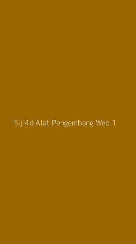 Tampilan Antarmuka Aplikasi Siji4d Alat Pengembang Web - 1