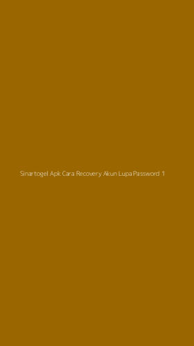 Tampilan Antarmuka Aplikasi Sinartogel Apk Cara Recovery Akun Lupa Password - 1