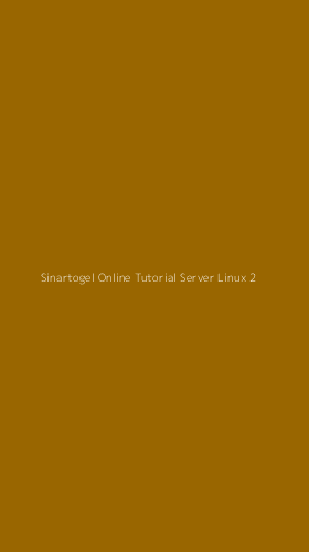 Tampilan Antarmuka Aplikasi Sinartogel Online Tutorial Server Linux - 2