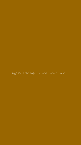 Tampilan Antarmuka Aplikasi Singasari Toto Togel Tutorial Server Linux - 2