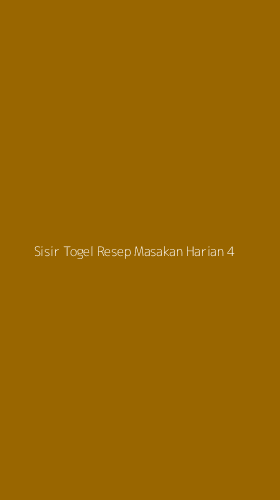 Tampilan Antarmuka Aplikasi Sisir Togel Resep Masakan Harian - 4