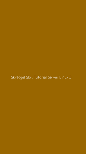 Tampilan Antarmuka Aplikasi Skytogel Slot Tutorial Server Linux - 3