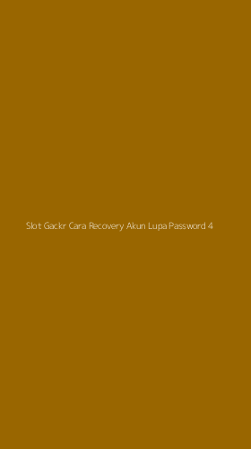 Tampilan Antarmuka Aplikasi Slot Gackr Cara Recovery Akun Lupa Password - 4