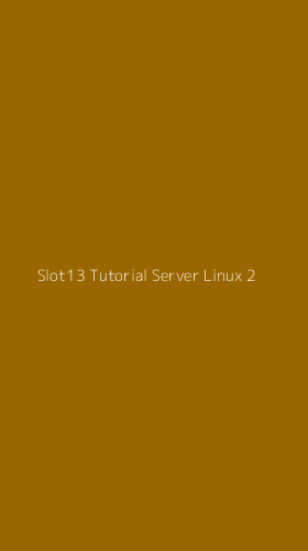 Tampilan Antarmuka Aplikasi Slot13 Tutorial Server Linux - 2