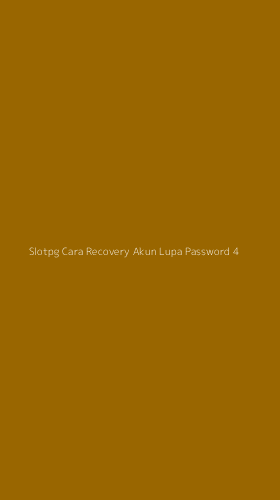 Tampilan Antarmuka Aplikasi Slotpg Cara Recovery Akun Lupa Password - 4