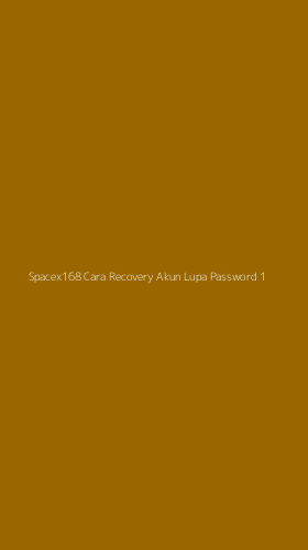 Tampilan Antarmuka Aplikasi Spacex168 Cara Recovery Akun Lupa Password - 1