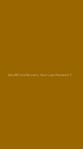 Tampilan Antarmuka Aplikasi Spbu88 Cara Recovery Akun Lupa Password - 3