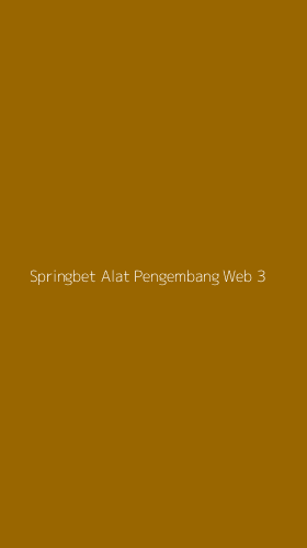 Tampilan Antarmuka Aplikasi Springbet Alat Pengembang Web - 3