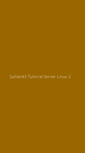Tampilan Antarmuka Aplikasi Sultan43 Tutorial Server Linux - 2