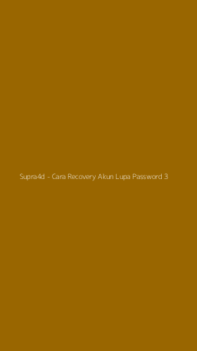 Tampilan Antarmuka Aplikasi Supra4d - Cara Recovery Akun Lupa Password - 3
